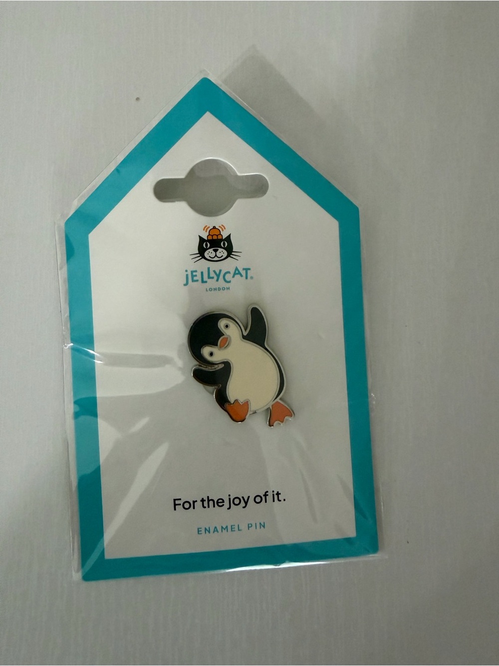 Authentic New Jellycat Enamel Pin Peanut Penguin Rare HTF